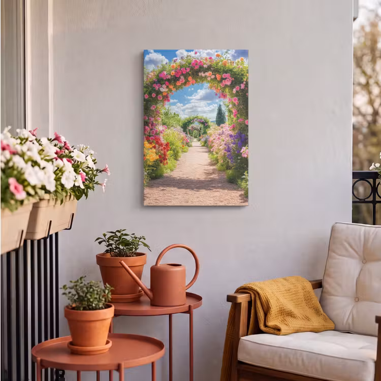 Buiten canvas - Doorkijk - Bloemen - Kleurrijk - Natuur — 4
