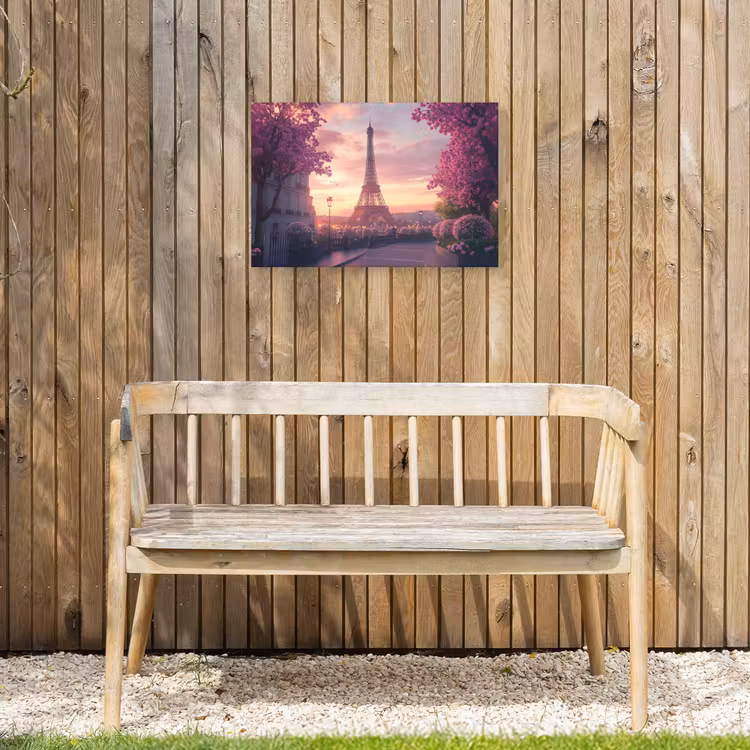 Buiten canvas - Eiffeltoren - Parijs - Roze — 3