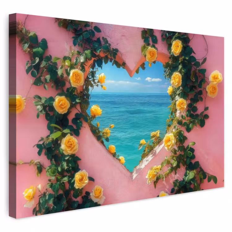 Buiten canvas - Hart - Zee - Muur — 1