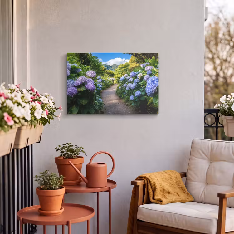Buiten canvas - Hortsensia - Pad - Bloemen — 4