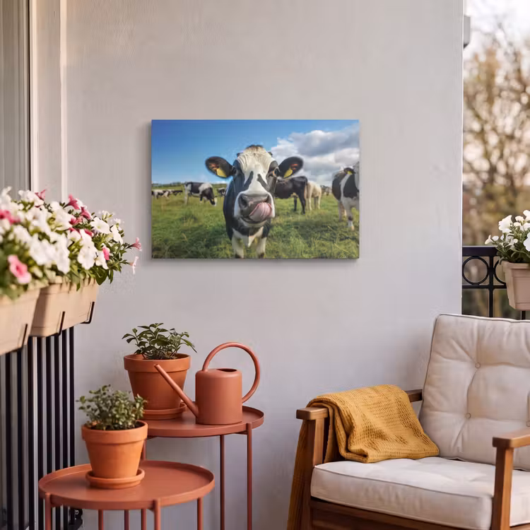 Buiten canvas - Koe - Tong - Weide — 4
