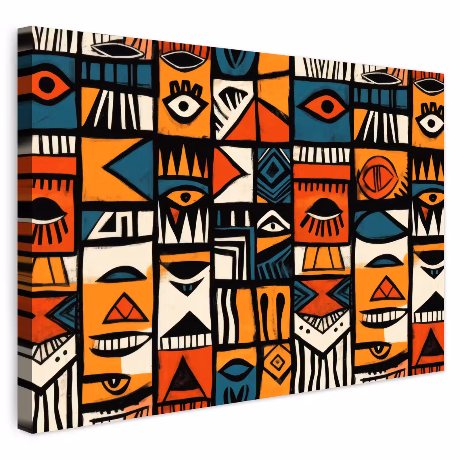 Buiten canvas - Abstract - Gezichten - Mozaïek — 1