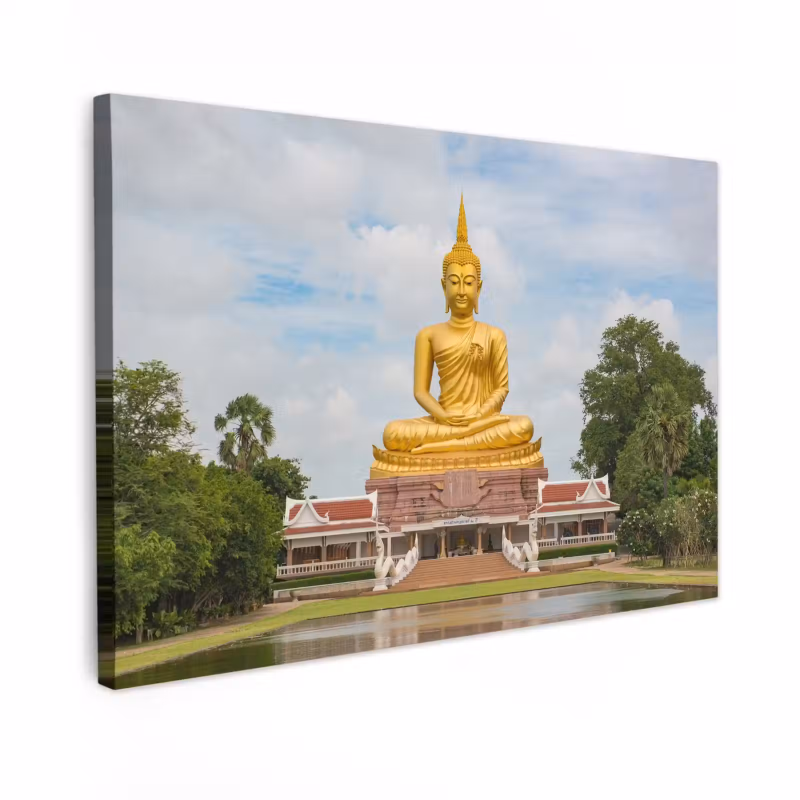 Buiten canvas - Boeddha - Buddha beeld - Goud - Religie — 1