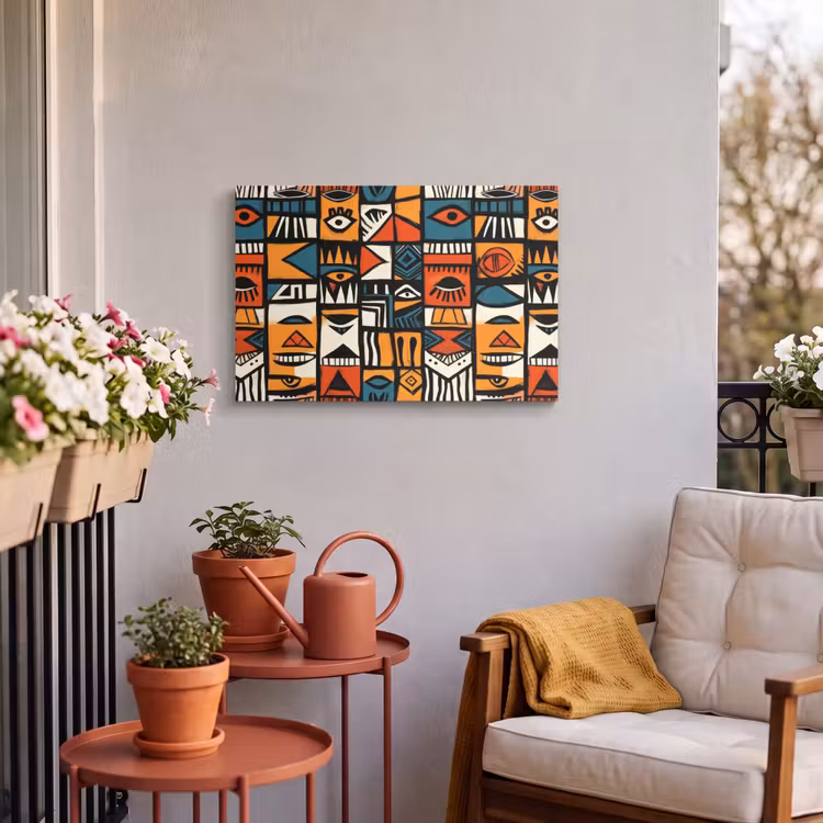 Buiten canvas - Abstract - Gezichten - Mozaïek — 4