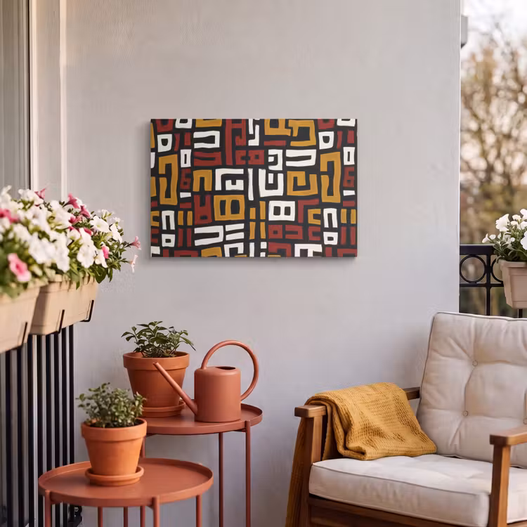 Buiten canvas - Abstract - Patroon - Rood — 4