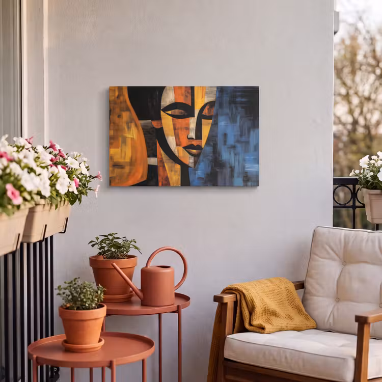 Buiten canvas - Abstract - Portret - Kleurvakken — 4