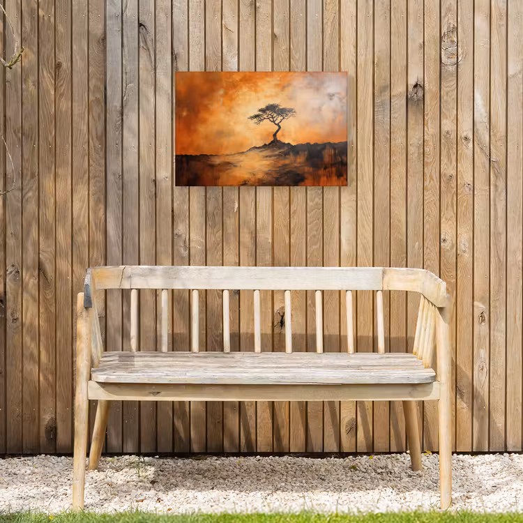 Buiten canvas - Boom - Landschap - Oranje — 3