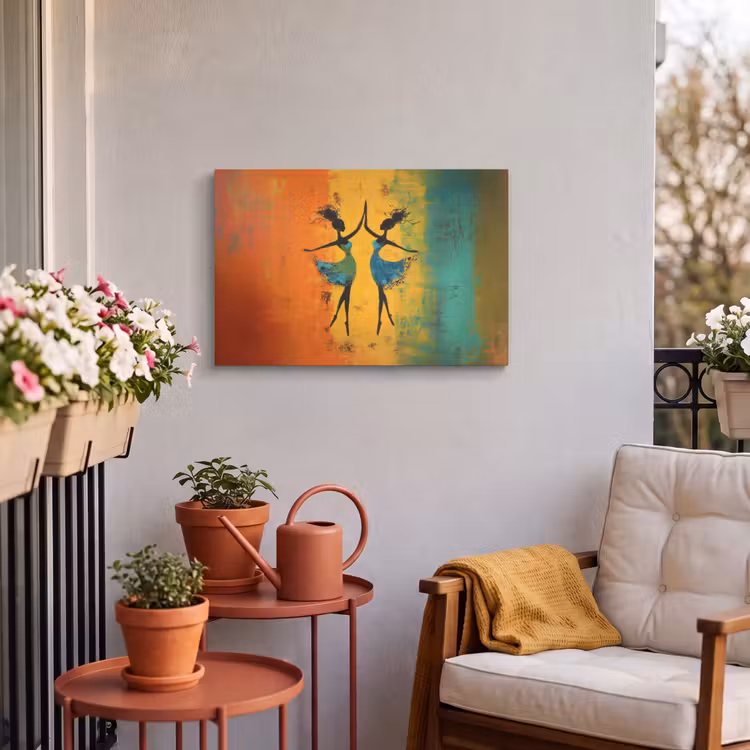 Buiten canvas - Dansen - Vrouwen - Verfstructuur — 4