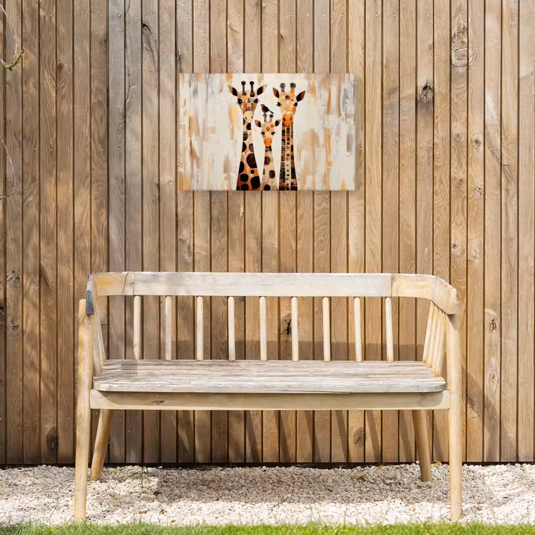 Buiten canvas - Giraffen - Cartoon - Crème — 3
