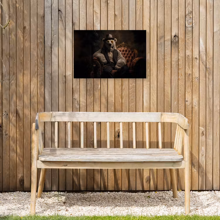 Buiten canvas - Ijsbeer - Hoed - Bril - Stoel — 3