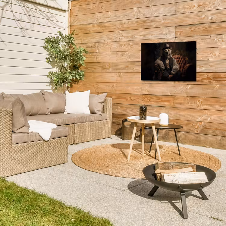 Buiten canvas - Ijsbeer - Hoed - Bril - Stoel — 5