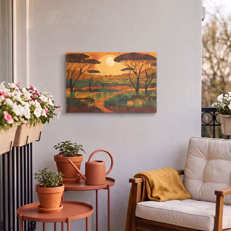 Buiten canvas - Landschap - Afrikaans - Zon — 4