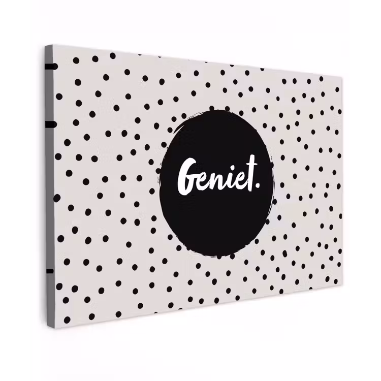 Buiten canvas - Geniet - Quotes - Tekst - Stippen — 1