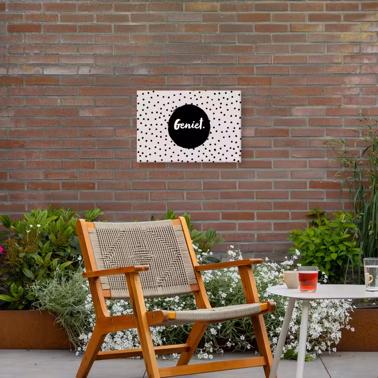 Buiten canvas - Geniet - Quotes - Tekst - Stippen — 2