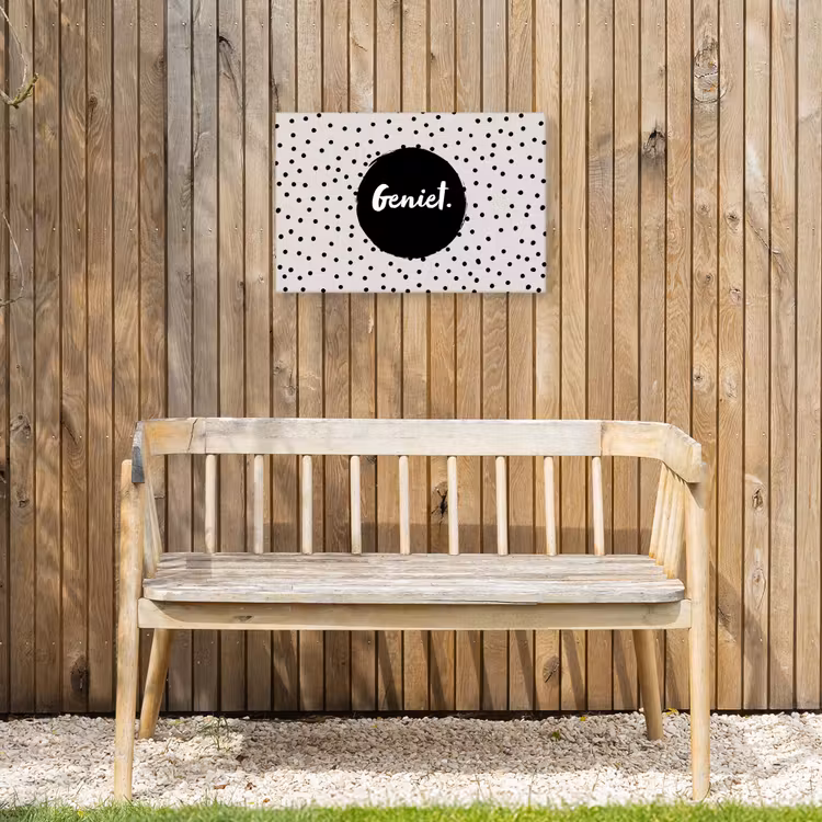 Buiten canvas - Geniet - Quotes - Tekst - Stippen — 3
