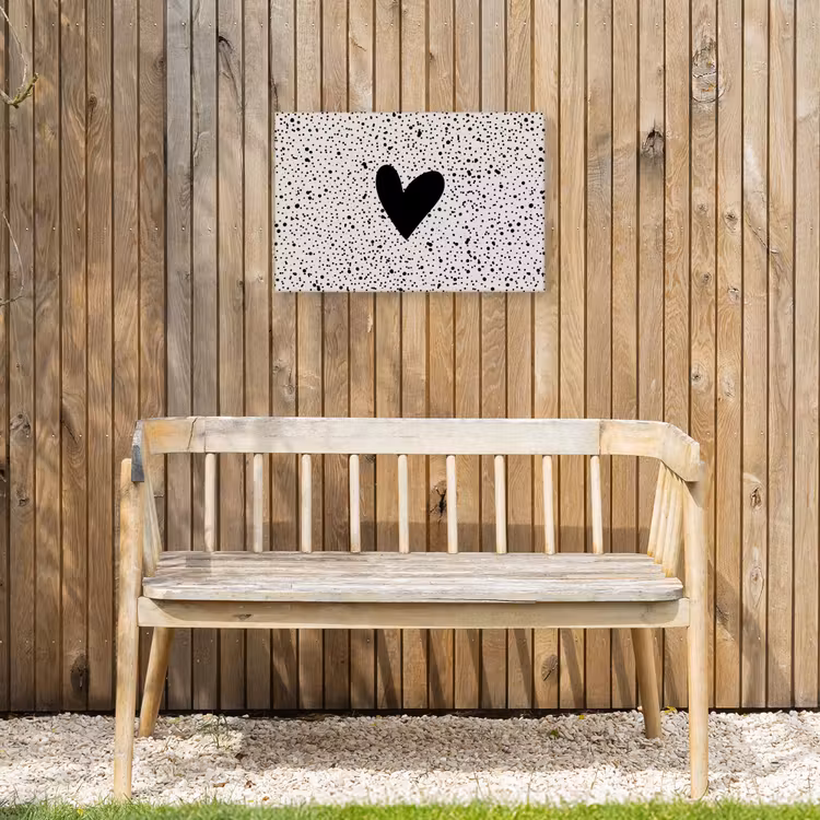 Buiten canvas - Hartje - Stippen - Beige — 3
