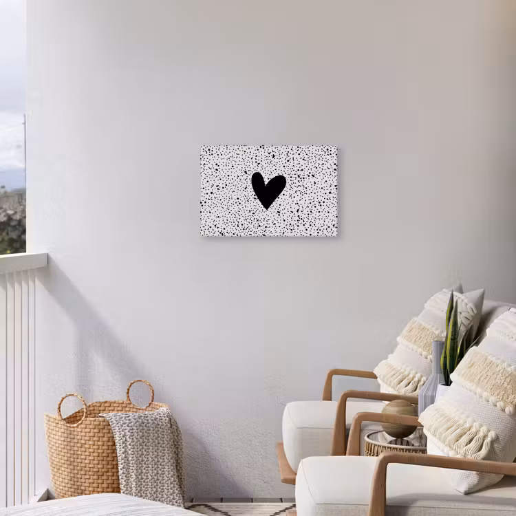 Buiten canvas - Hartje - Stippen - Beige — 4