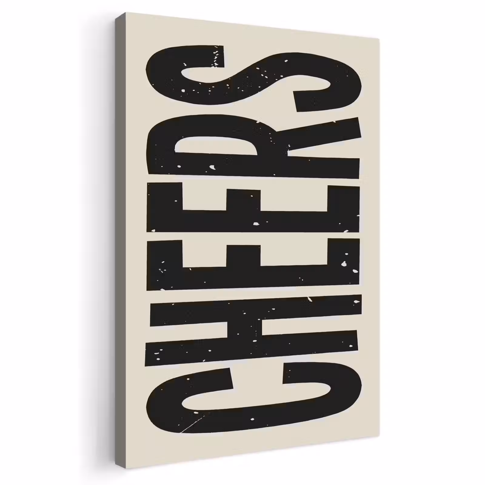 Buiten canvas - Cheers - Japandi - Zwart - Letters — 1