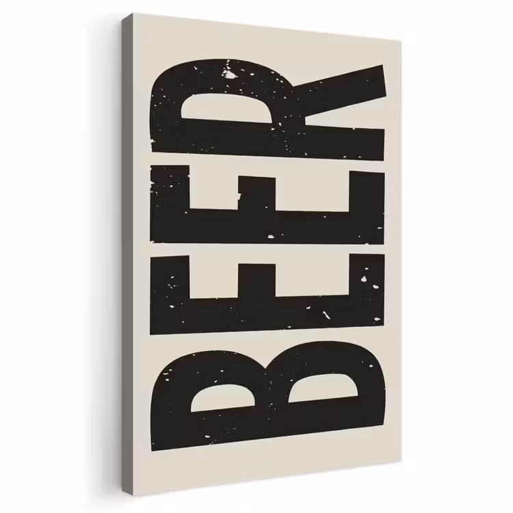 Buiten canvas - Beer - Vintage - Zwart - Beige — 1