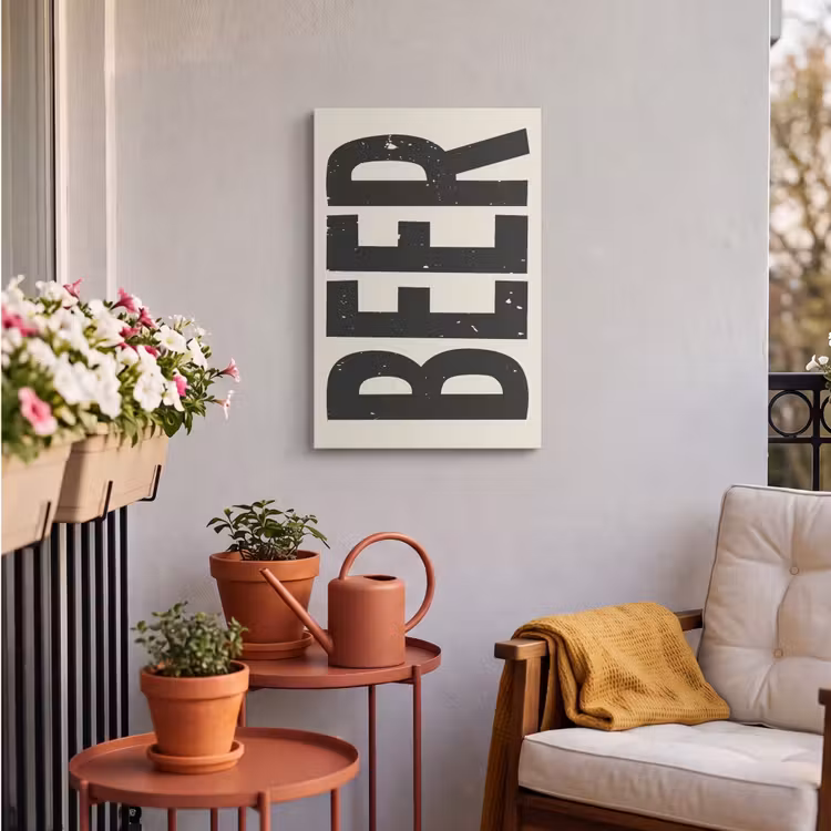 Buiten canvas - Beer - Vintage - Zwart - Beige — 4