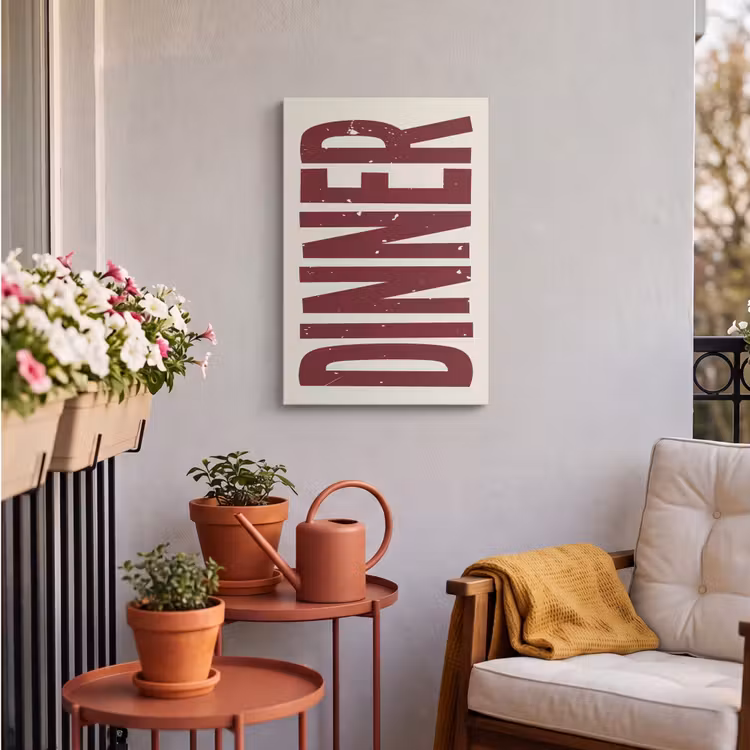 Buiten canvas - Eten - Decoratie - Rood - Vintage — 4