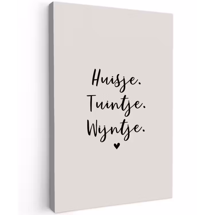 Buiten canvas - huisjetuintjewijntje-beige — 1