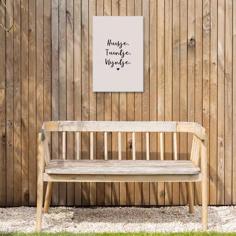Buiten canvas - huisjetuintjewijntje-beige — 3