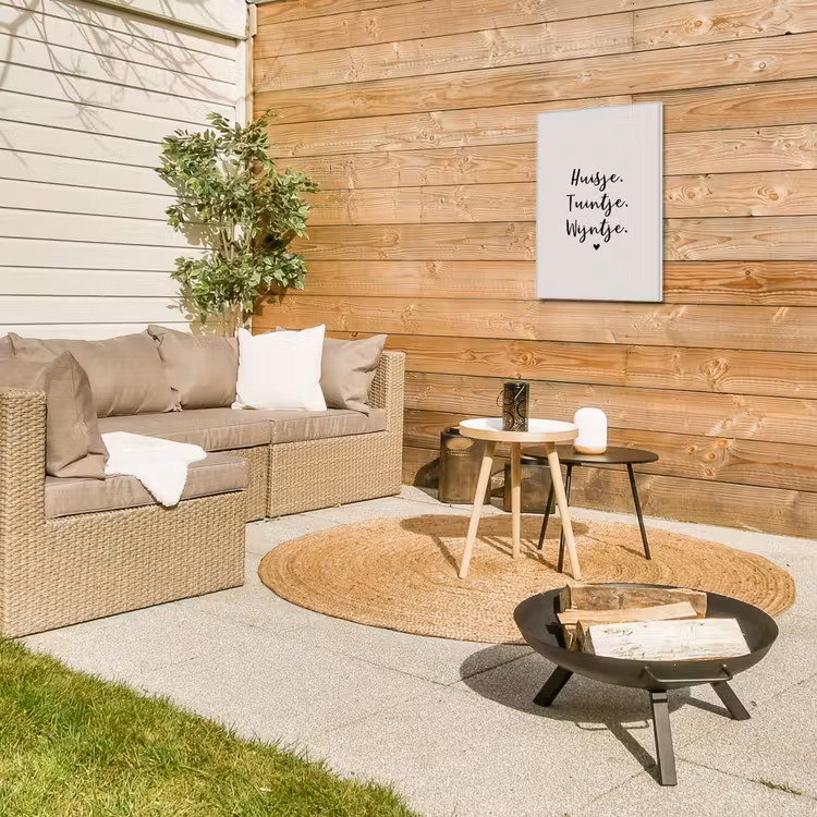 Buiten canvas - huisjetuintjewijntje-beige — 5