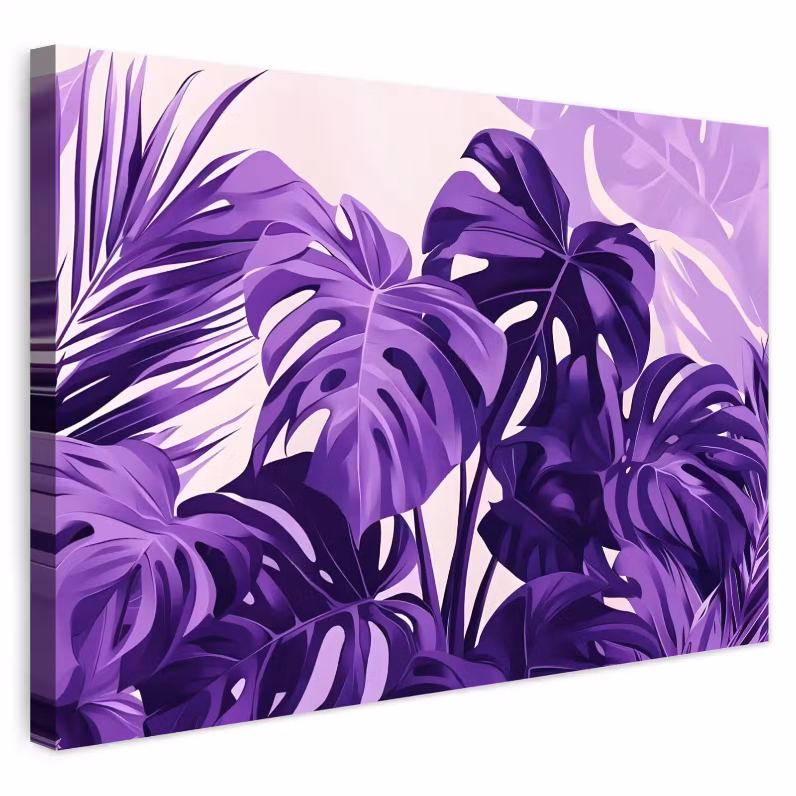 Buiten canvas - Bladeren - Paars - Tropisch - Abstract — 1