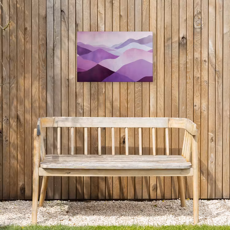 Buiten canvas - Abstract - Heuvels - Landschap - Paars — 3