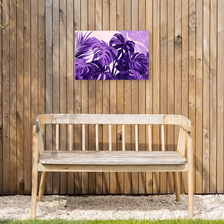 Buiten canvas - Bladeren - Paars - Tropisch - Abstract — 3