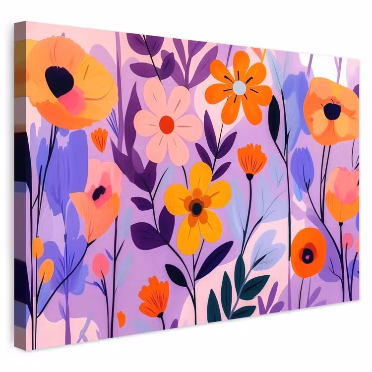 Buiten canvas - Bloemen - Kleurrijk - Bladeren — 1