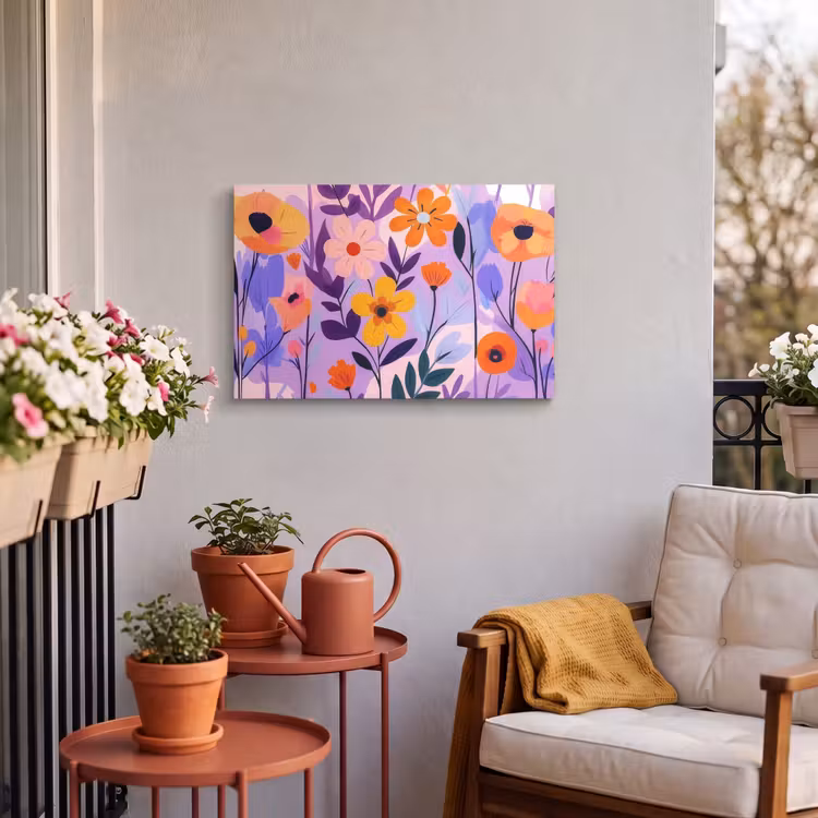 Buiten canvas - Bloemen - Kleurrijk - Bladeren — 4