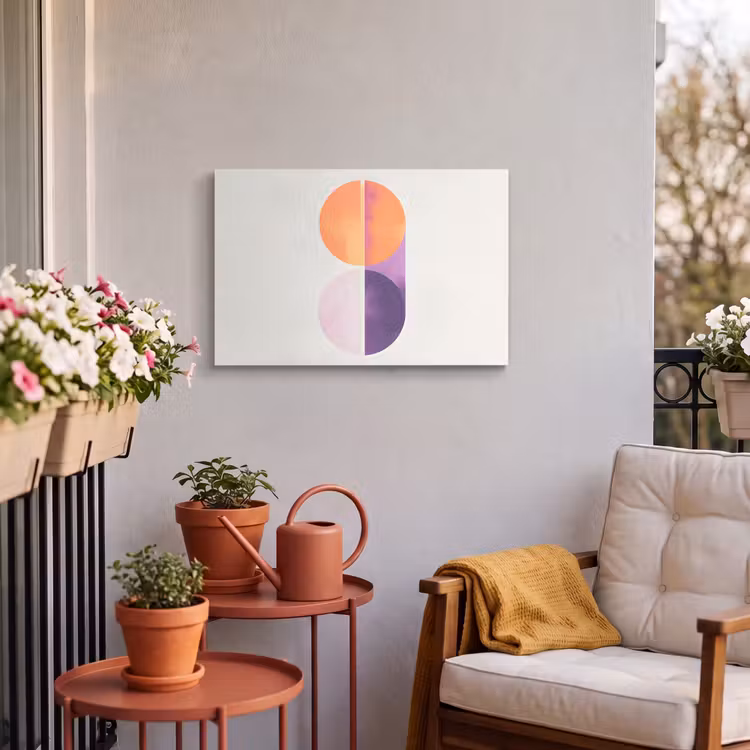 Buiten canvas - Cirkels - Abstract - Paars — 4