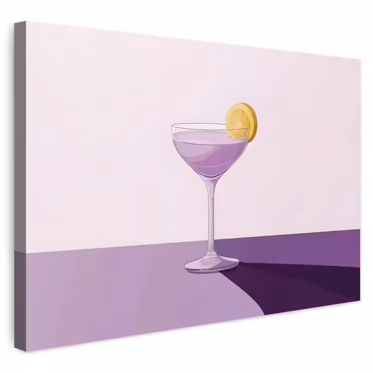 Buiten canvas - Cocktail - Paars - Minimalistisch - Citroen — 1