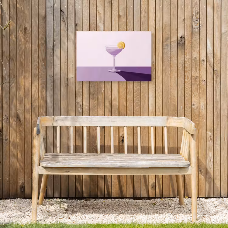 Buiten canvas - Cocktail - Paars - Minimalistisch - Citroen — 3