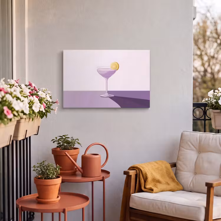Buiten canvas - Cocktail - Paars - Minimalistisch - Citroen — 4