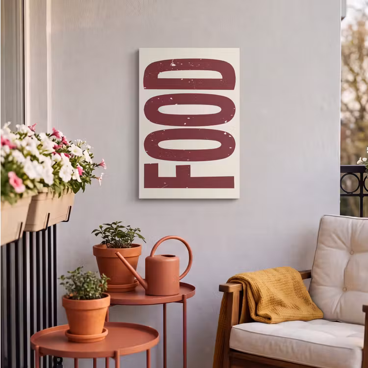 Buiten canvas - Eten - Japandi - Rood - Decoratie — 4