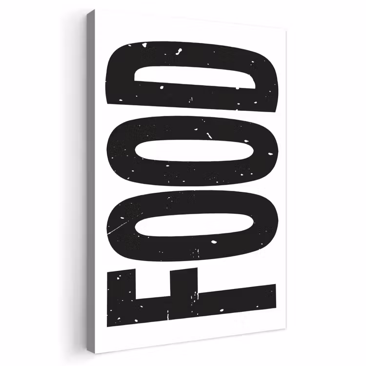 Buiten canvas - Food - Zwart - Wit - Decoratie — 1