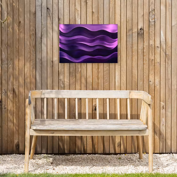 Buiten canvas - Golven - Abstract - Paars — 3