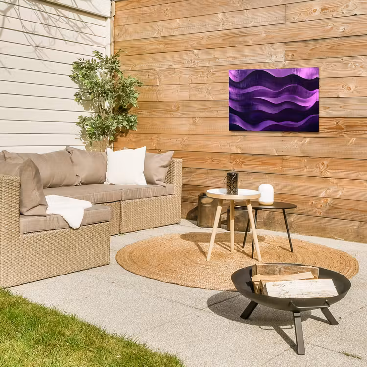 Buiten canvas - Golven - Abstract - Paars — 5