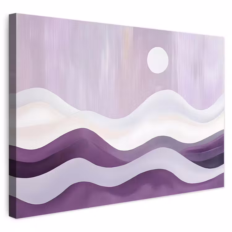 Buiten canvas - Golven - Heuvels - Abstract - Paars — 1