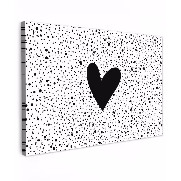 Buiten canvas - Hartje - Design - Wit — 1