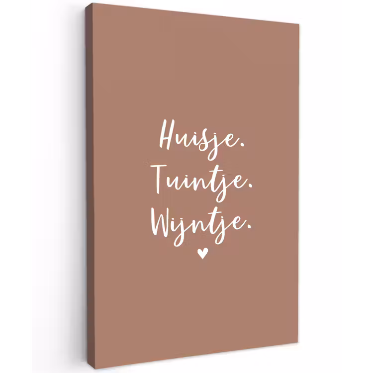 Buiten canvas - huisjetuintjewijntje-roze — 1