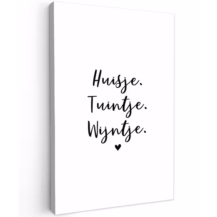 Buiten canvas - huisjetuintjewijntje-wit — 1
