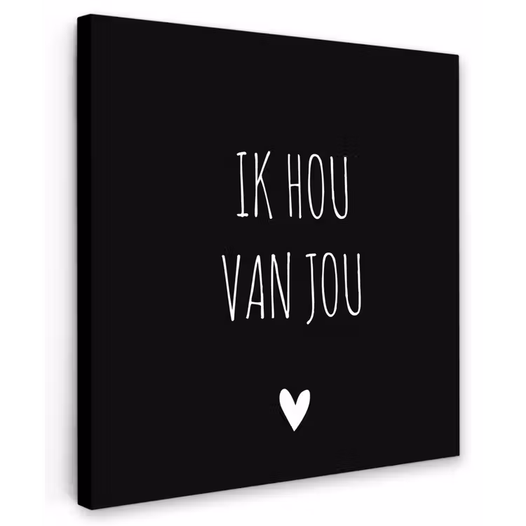 Buiten canvas - Ik hou van jou - Spreuken - Quotes — 1