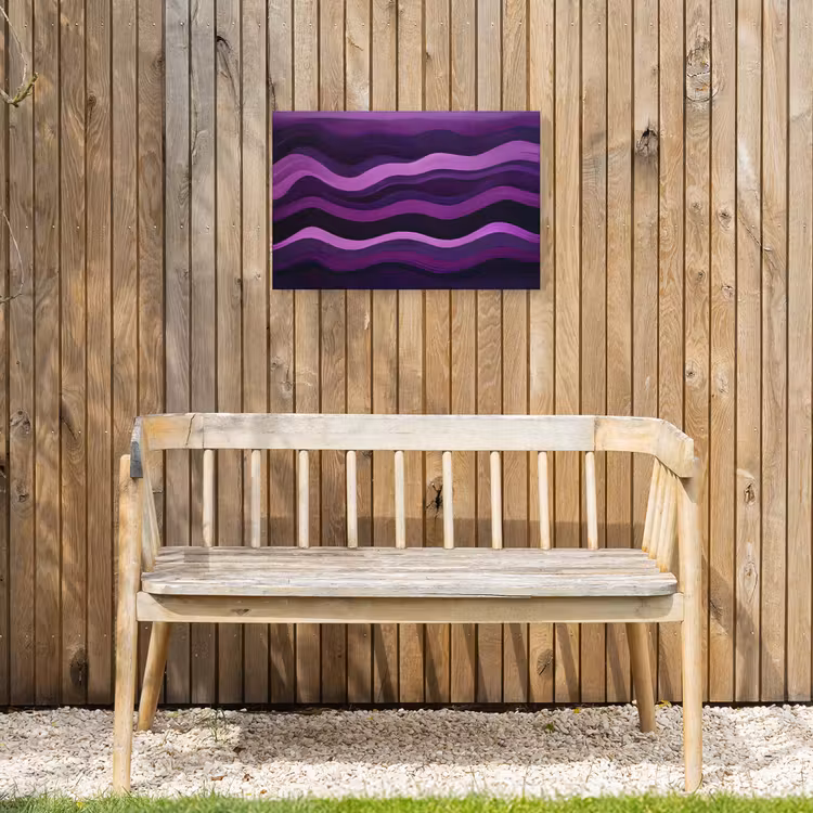 Buiten canvas - Lijnen - Golven - Paars - Abstract — 3