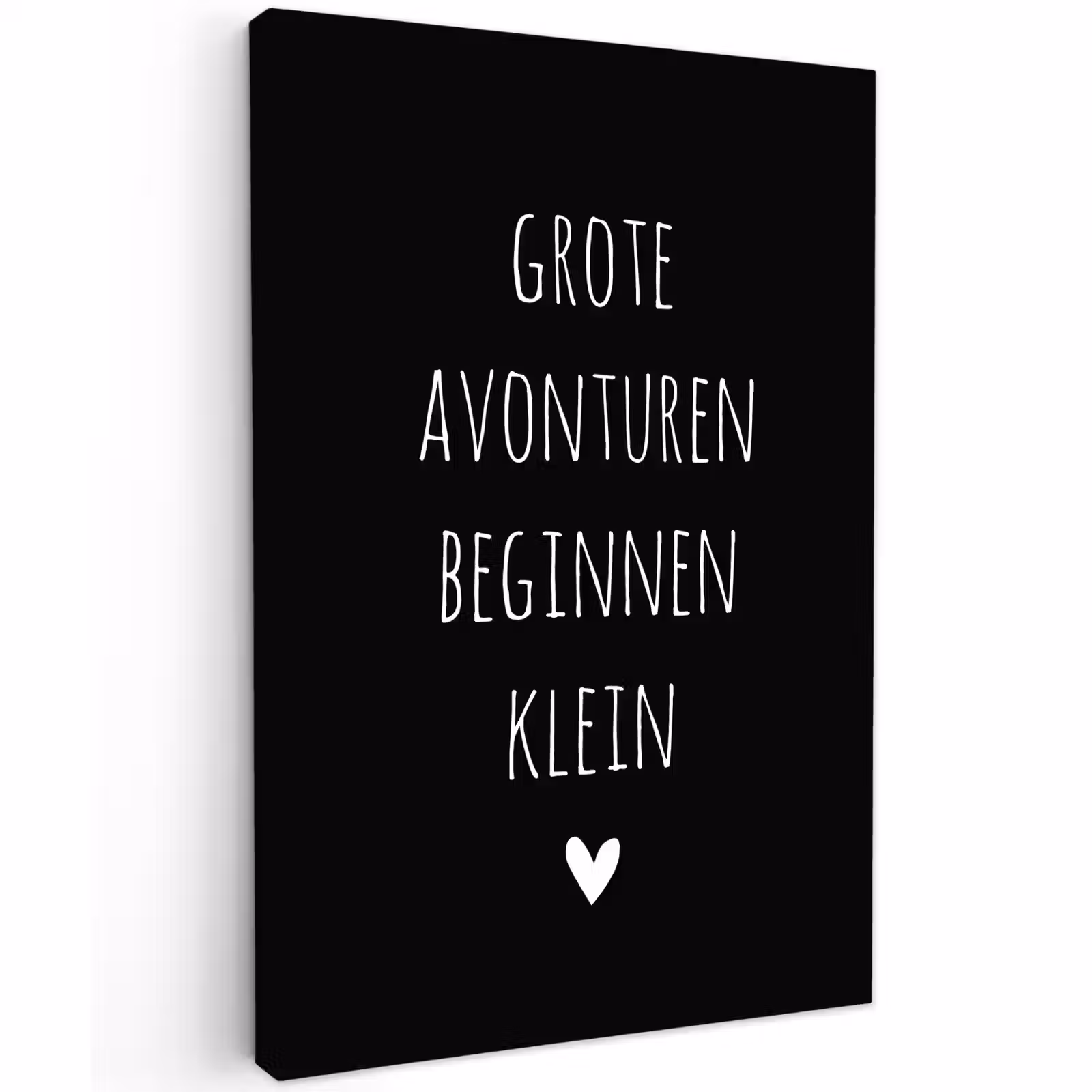Buiten canvas - Grote avonturen beginnen klein - Quotes - Spreuken — 1
