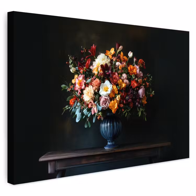 Buiten canvas - Groot - Bloemen - Vaas - Boeket — 1