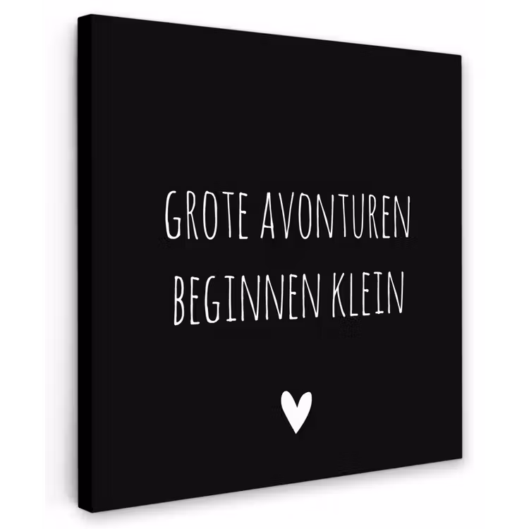 Buiten canvas - Grote avonturen beginnen klein - Spreuken - Quotes — 1